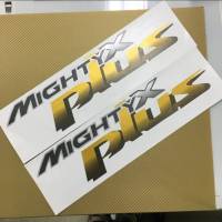 ?สติกเกอร์ MIGHTY-X PLUS  ติดข้างท้ายกระบะ TOYOTA ไมตี้ (ขนาดเท่ากับของเดิมที่มากับรถ) ราคาแพ็คคู่ 2ชิ้น