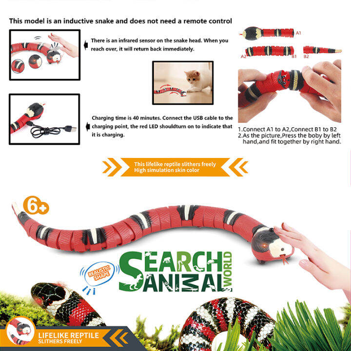 【Local & COD】Kelaton Moving Snake toy USB Rechargable With Smart