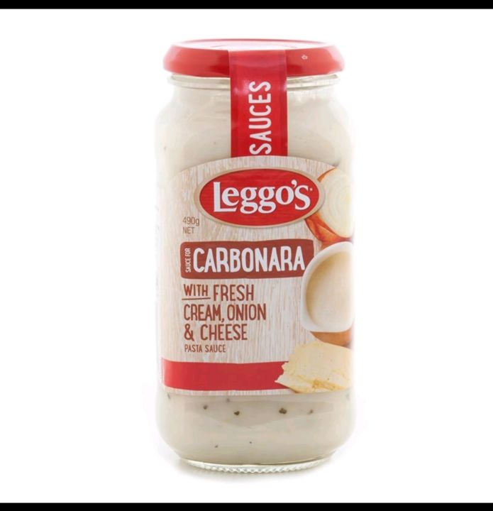 เลกโกส์ ซอสคาโบนาร่าผสมหัวหอมและชีส 490 กรัม Carbonara with Fresh cream onion & cheese Pasta sauce 490 g