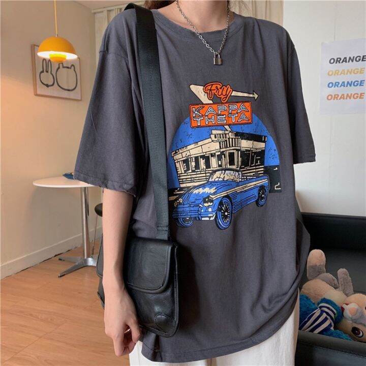 พร้อมส่ง-เสื้อยืดแขนสั้น-รูปรถ-no-336