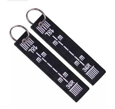Runways key chain with matal plane key chain for aviationgifts
