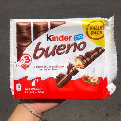 Kinder Bueno คินเดอร์บูเอโน่ เวเฟอร์ช็อกโกแลตเฮเซลนัท