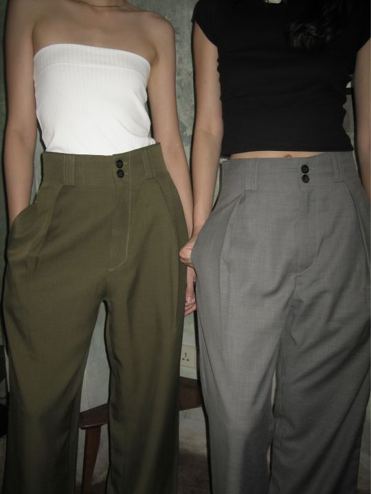 simonne-keynes-high-waisted-trousers-กางเกงขายาวเอวสูง-ทรงหลวม-จัดส่งภายใน-30-พย