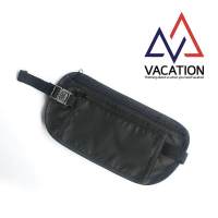 VACATION สินค้าพร้อมส่ง !! กระเป๋าซ่อนเงิน กระเป๋าซ่อนเงินคาดเอว กระเป๋าซ่อนตัง ขนาด 25x13 cm กระเป๋าคาดเอว สีดำ คาดเอว ซ่อนเงิน ใส่พาสปอร์ต เงิน กระเป๋าเอนกประสงค์ แบ่งเงิน vacation VACATION