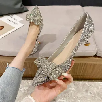 Elegant Women Wedding Shoes Block Chunky Low Heels Bridal Shoes Strappy  Buckle Pointed Toe Suede Evening Party Court Shoes : Buy Online at Best  Price in KSA - Souq is now Amazon.sa: