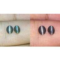 อเล็กซานไดรต์เปลี่ยนสีธรรมชาติ 1.32cts คู่5x4มม. 2ชิ้น 1.32cts natural color change alexandrite pair 5x4mm 2 pieces