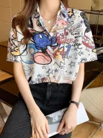 เสื้อคอปกลายการ์ตูนน่ารัก