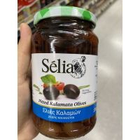 มะกอก คาลามาต้า ไม่มีเมล็ด ในน้ำเกลือ 190 G. Pitted Kalamata Olives พิทท์ คาลามาต้า โอลีฟส์