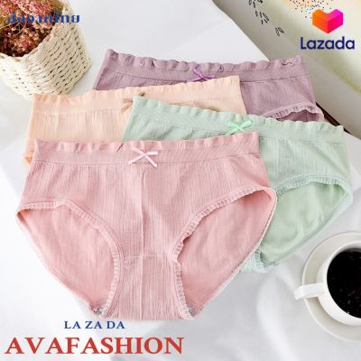 AVAFASHION🧸กางเกงในผู้หญิง สีพาสเทล มีโบว์น่ารัก เนื้อผ้านุ่มสบาย B9