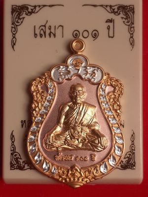 เหรียญเสมา 101 ปี สร้างโดยมูลนิธิ 100 ปี หลวงพ่อพัฒน์ รุ่น พัดยศ 101 ปี เนื้อสามกษัตริย์ สร้างน้อย น่าสะสม พร้อมกล่องเดิมจากวัด รับประกัน หากไม่แท้ยินดีคืนเงิน