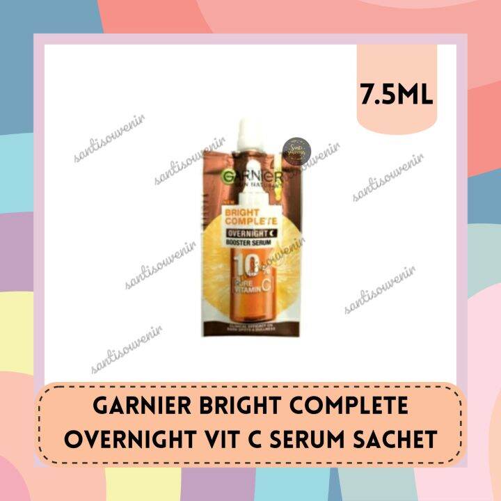 Garnier Bright Complete Overnight 10 Pure Vitamin C Booster Serum Sachet 75ml Lazada Indonesia 3687