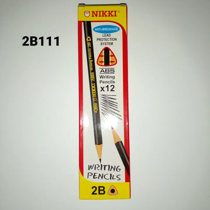 Nikki 2B Writing Pencil (Black) (Tri Grip)- 2B111 (12pcs / box) | Lazada