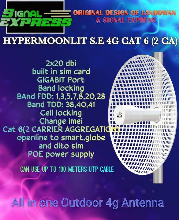 HYPERMOONLIT S.E 4G OUTDOOR LTE ROUTER ANTENNA CAT 6(HYPERBOLIC BUILT ...