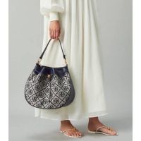 กระเป๋าสะพาย TORY BURCH T Monogram Jacquard Drawstring Shoulder Bag