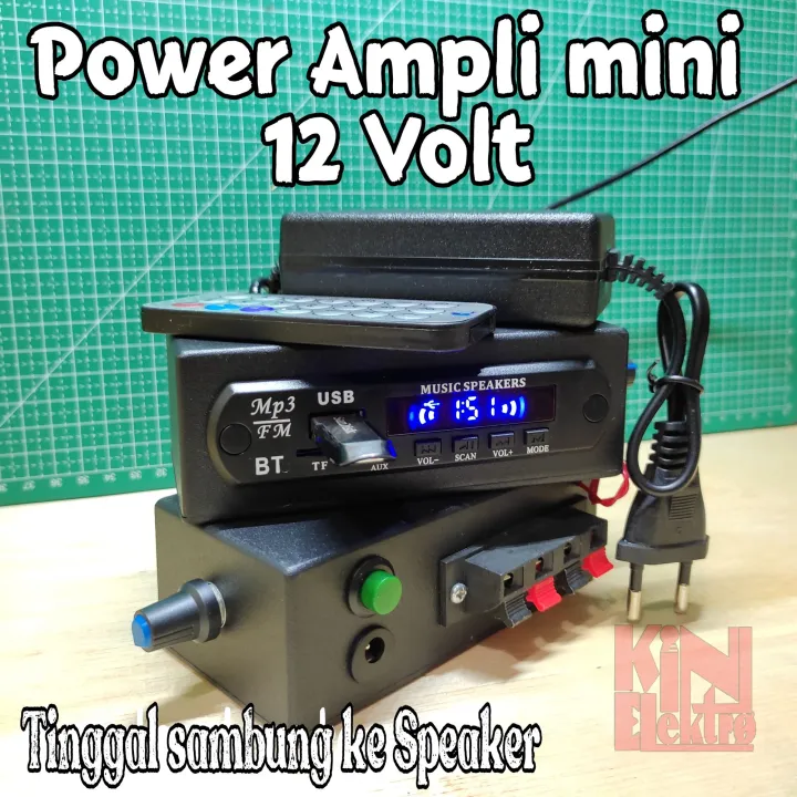 Power Ampli mini mp3 bluetooth lengkap sama adaptor Lazada Indonesia