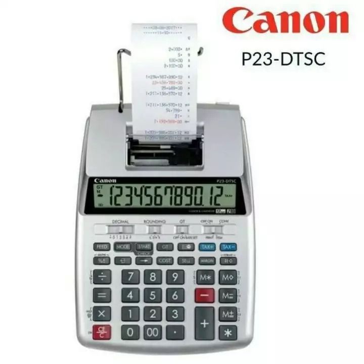 เครื่องคิดเลขตั้งโต๊ะ-12หลัก-canon-p23-dtsc-ll-พิมพ์กระดาษบันทึก