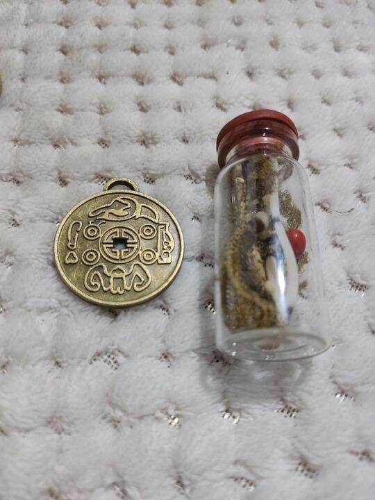 Money Magnet Medallion and Amulet/agimat and anting anting in a bottle ...