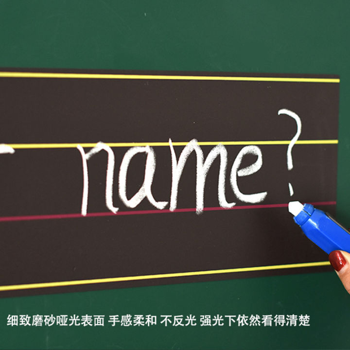 แผ่นแม่เหล็กสีดำสำหรับการเรียนการสอนแบบสามช่องสี่เส้นของครูสอนภาษาอังกฤษแผ่นเหล็กแม่เหล็กอ่อนสำหรับการเรียนการสอนระดับประถมศึกษาและมัธยมศึกษาแบบเปิดเขียนตัวอักษรและตัวอักษรสำหรับการเรียนการสอนระดับประ