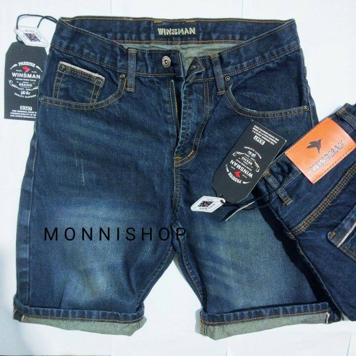 m-jeans-กางเกงยีนส์ขาสั้นริมแดง-ริมแดงฟอก-size-28-42-เป้าซิฟ