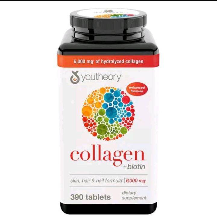 คอลลาเจน-youtheory-collagen-plus-biotin-6000-mg-390-เม็ด-คอลลาเจน-ไบโอติน