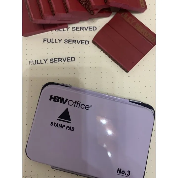 Fully Served & Partially Served Stamp with Stamp Pad Set Lazada PH