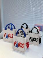 ??กระเป๋าสะพายผ้าแคนวาส  ปี 2023 ??PARIS CANVAS BAG ?ขนาดกลาง กว้าง 10 สูง 9.5 ฐาน 5 นิ้ว