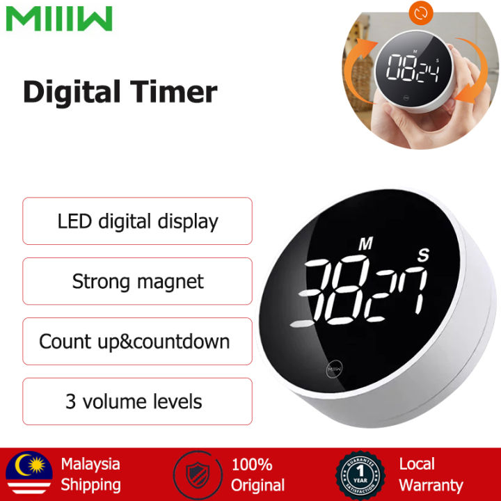 Miiiw Digital Kitchen Timer Magnetic Countdown Timer with 3 Volume