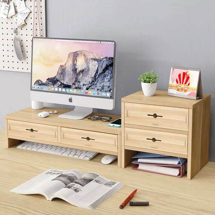 Computer Monitor Storage Rack Office computer monitor mounting rack desktop keyboard base pad storage ...