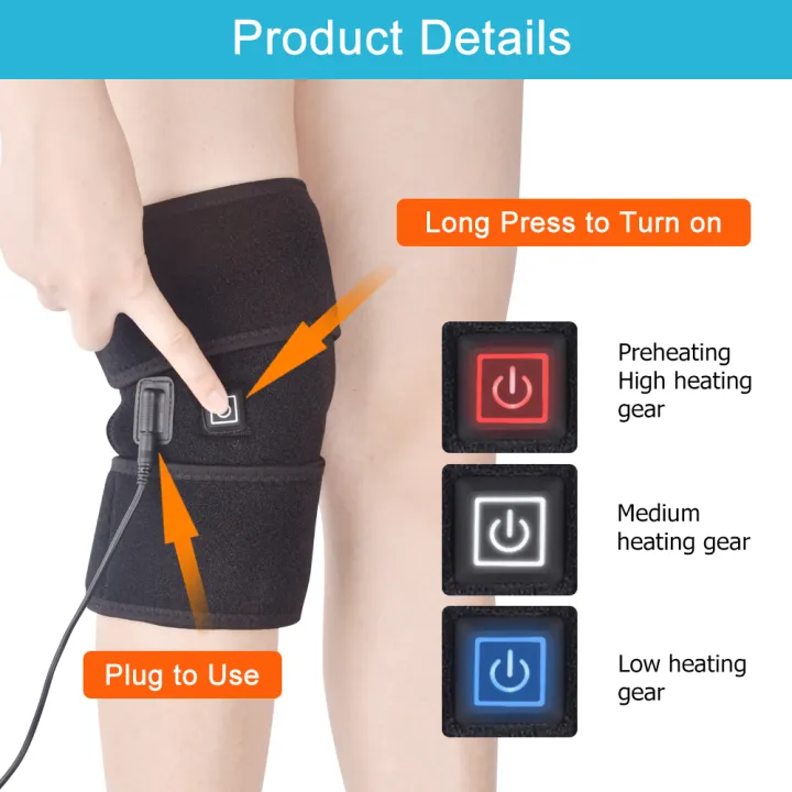 Agdoad Knee Massager Support Infrared Heating Therapy Arthritis