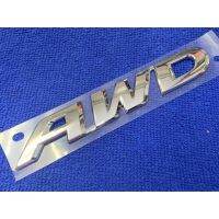 AWD HONDA CRV โลโก้ รุ่น ยี่ห้อ ฝาท้าย ฮอนด้า ซีอาวี แท้ พลาสติก ABS สีเงิน โครเมียม silver chrome logo badge sticker