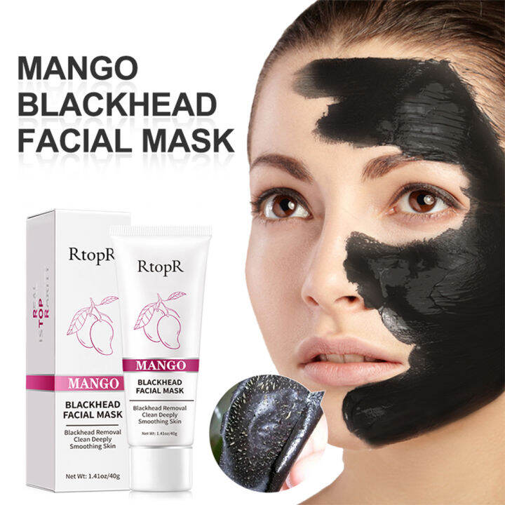 RtopR Mango Blackhead Removal Mask Acne Treatment Oil Control Nose Peel Facial Cleansing Shrink