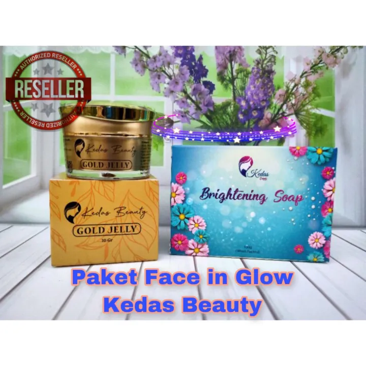 Paket Face in Glow Kedas Beauty 2 in 1 Sabun dan Gold Jelly Kedas