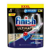 [เก็บโค้ดส่งฟรี] Finish Quantum Ultimate Powerball 70tabs ฟินิช​ ผลิตภัณฑ์ล้างจานชนิดก้อน สำหรับเครื่องล้างจานอัตโนมัติ รุ่น​Top 70เม็ด นำเข้าจากยุโรป