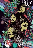 โปสเตอร์วงดนตรี วินเทจ The Beatles