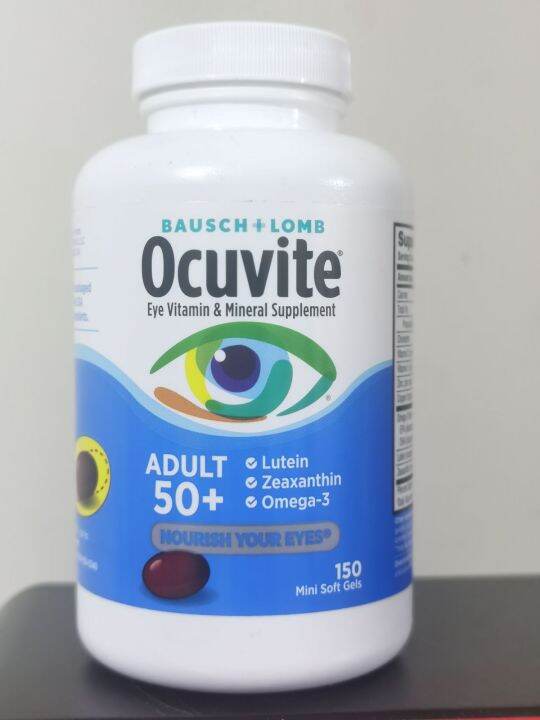 Ocuvite Adult 50 Eye Vision Vitamin Supplement Softgel With Lutein Zeaxanthin Omega 3 C E Zinc 7375