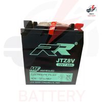 แบตเตอรี่ RR JTZ8V ขนาด 12V. 7.4Ah. แบตเตอรี่แห้ง สำหรับใส่รถมอเตอร์ไซค์ BIGBIKE