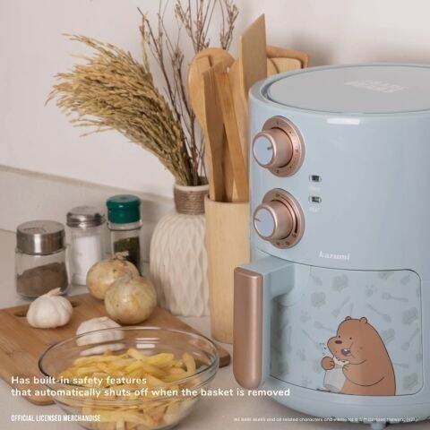 Kazumi We Bare Bears 4.5L Air Fryer - Turquoise Blue