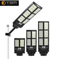 ไฟโซล่าเซลล์ Solar Light LED 450W 350W แสงสีขาวโคมไฟสปอร์ตไลท์รุ่นใหม่พลังงานแสงอาทิตย์