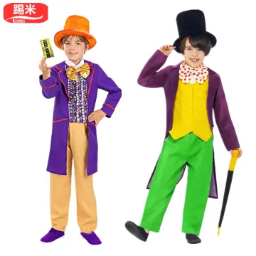 The Chocolate Factory Cosplay Wonka Costume Men Male Role Play