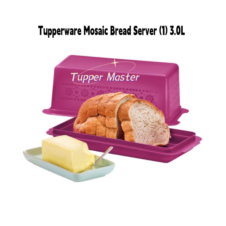 Tupperware Mosaic Bread Server 3.0L/ Bekas Roti/ Bread Keeper/ Roti/ Bread