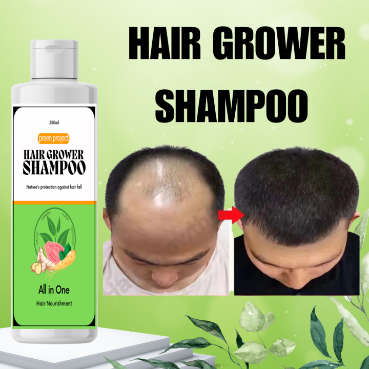 HAIR GROWER SHAMPOO 250ml with Keratin, Vitamin E, Argan Oil, Aloe Vera ...