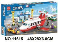 ตัวต่อเลโก้ Compatible with LEGO 60261 City Group Central Airport Passenger Plane Terminal Building Puzzle Assembly Building Block Toy 11615