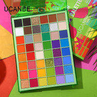 Ucanbe อายแชโดว์พาเลทหลากสี48สีอายแชโดว์สำหรับเล่นแต่งหน้าหลากสีสีมิ้นท์สีเขียวสำหรับเด็กแต่งหน้าเวทีช่างแต่งหน้า