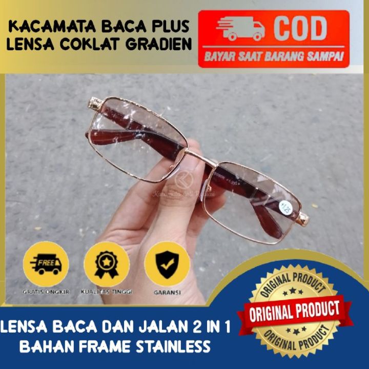 Kacamata Baca Lensa Plus 2 Pungsi Buat Jalan Dan Bacagratis Box Dan Lap Lazada Indonesia 1519