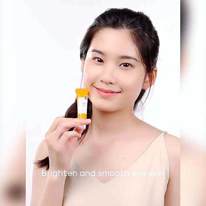 LAIKOU Vitamin C Brightening Eye Cream Lighten Dark Circles Smooth Fine