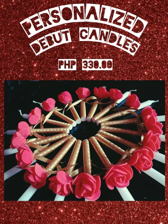 GOLD Debut Candles in Rose Series Lazada PH