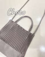 PT-M15 Choco Cross-body กระเป๋าพลีท metallic .