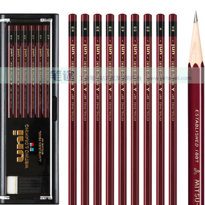 ดินสอ1887ความแข็ง Uni มิตซูบิชิญี่ปุ่นการทดสอบเวอร์ชันภาษาอังกฤษ6b-9h การออกแบบแกนกราไฟท์แบบหลายขนาด