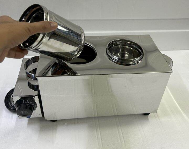 Stainless 2 hole spoon and fork heater caddy with timer Lazada PH