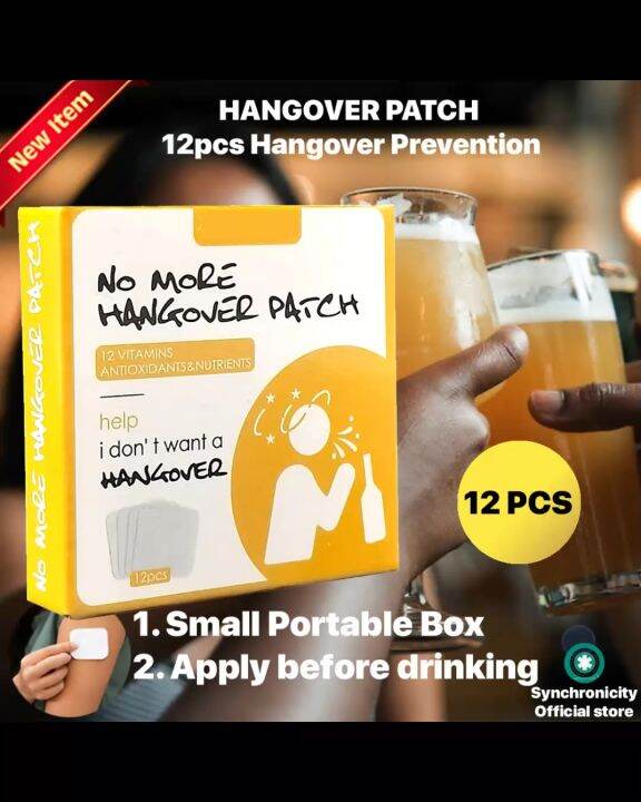 Hangover Patches 12pcs Party Pads Hangover Prevention Patch with